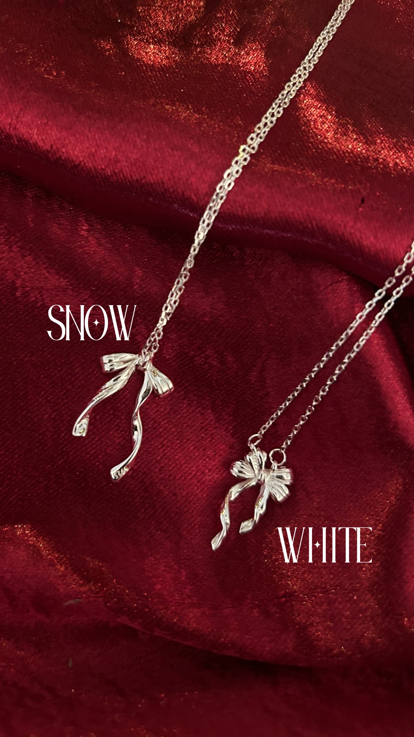 Snow White Bow Necklaces